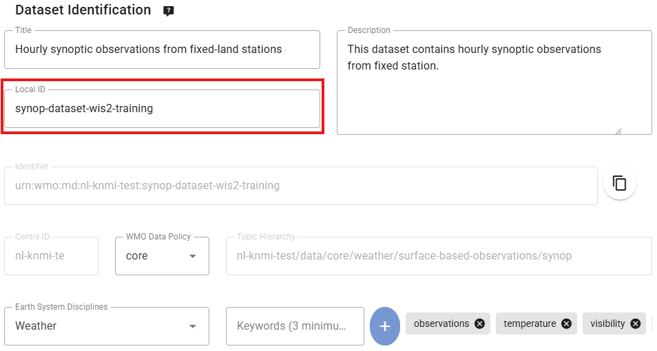 Metadata Editor: title, description, keywords